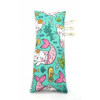Green Paws Sweat dreams Cat Pillow Under the sea 